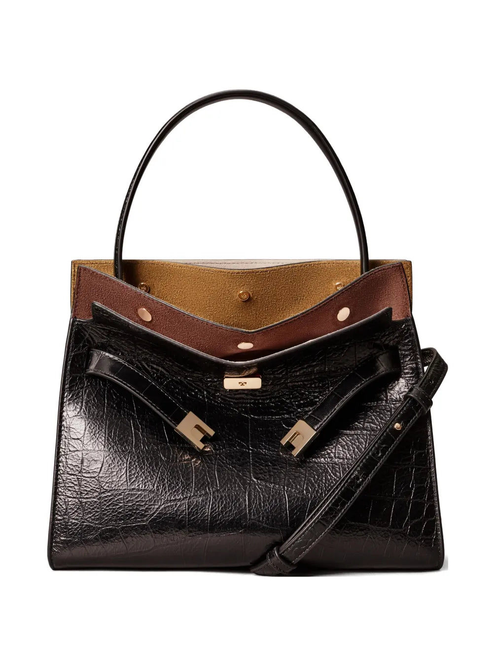 Tory Burch small Lee Radziwill embossed double bag