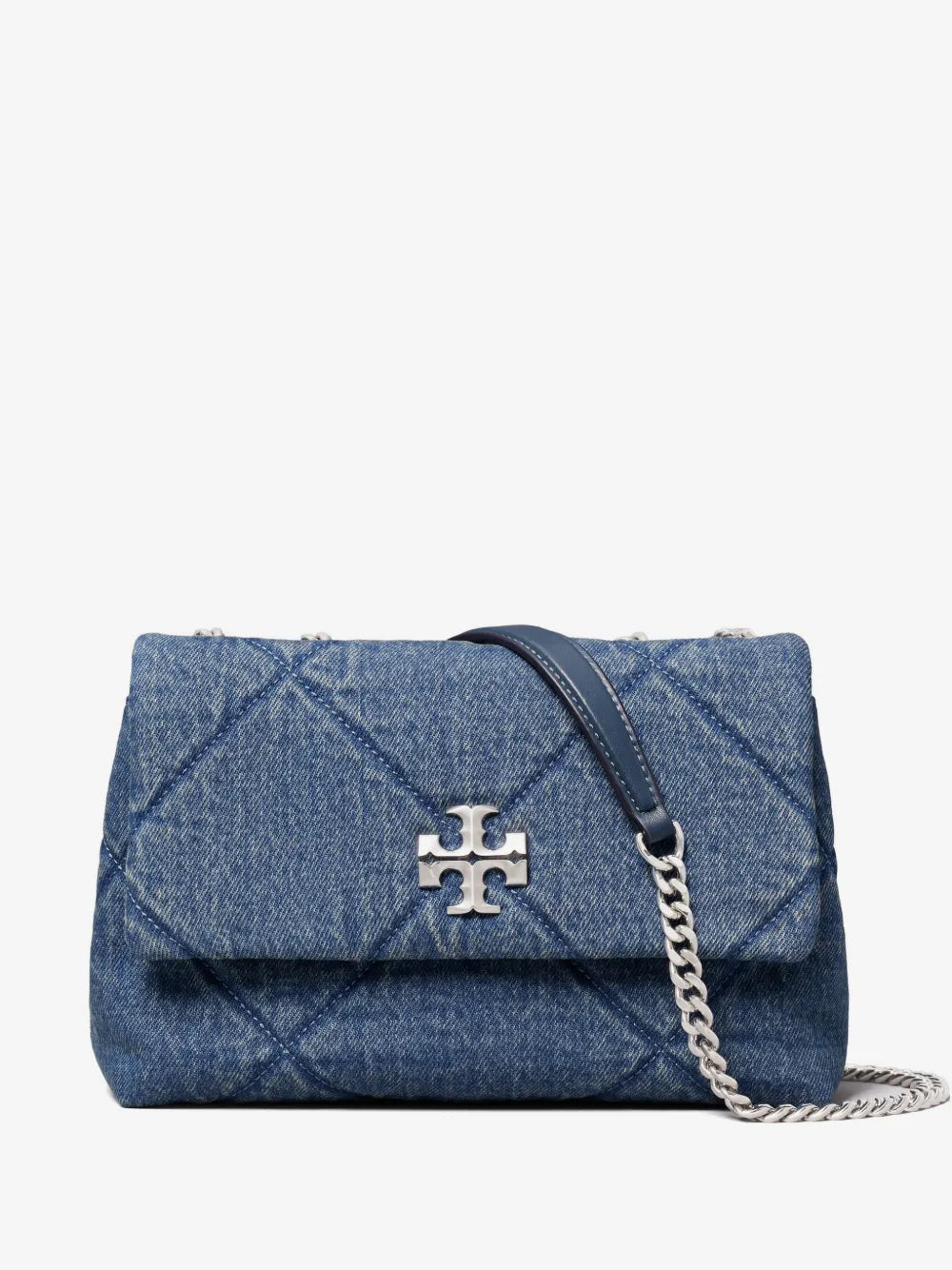 Tory Burch small Kira diamond quilted denim shoulder bag