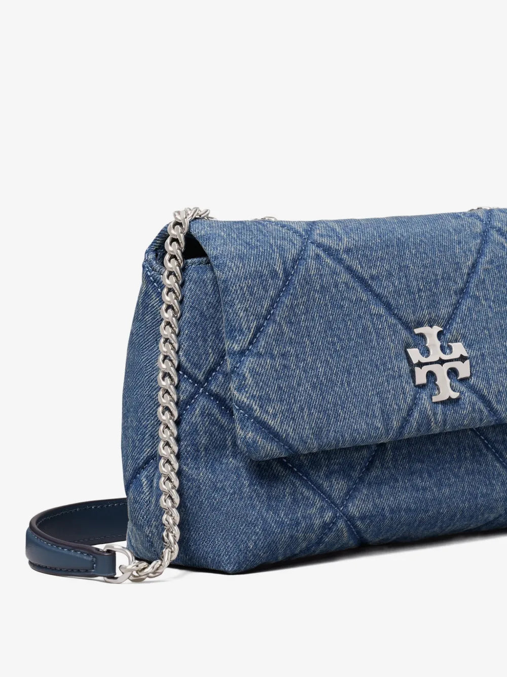 Tory Burch small Kira diamond quilted denim shoulder bag