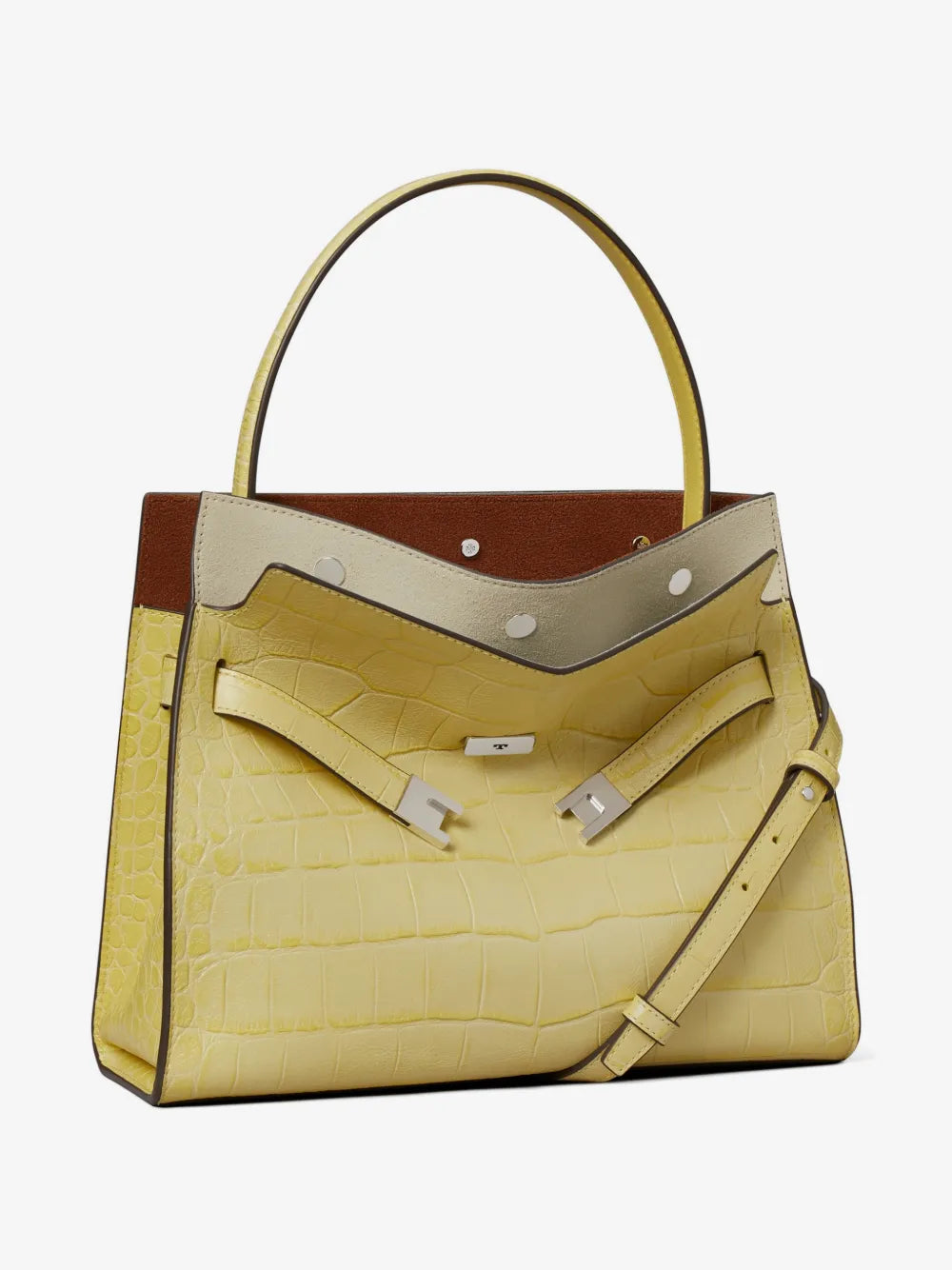 Tory Burch small Lee Radziwill embossed double bag