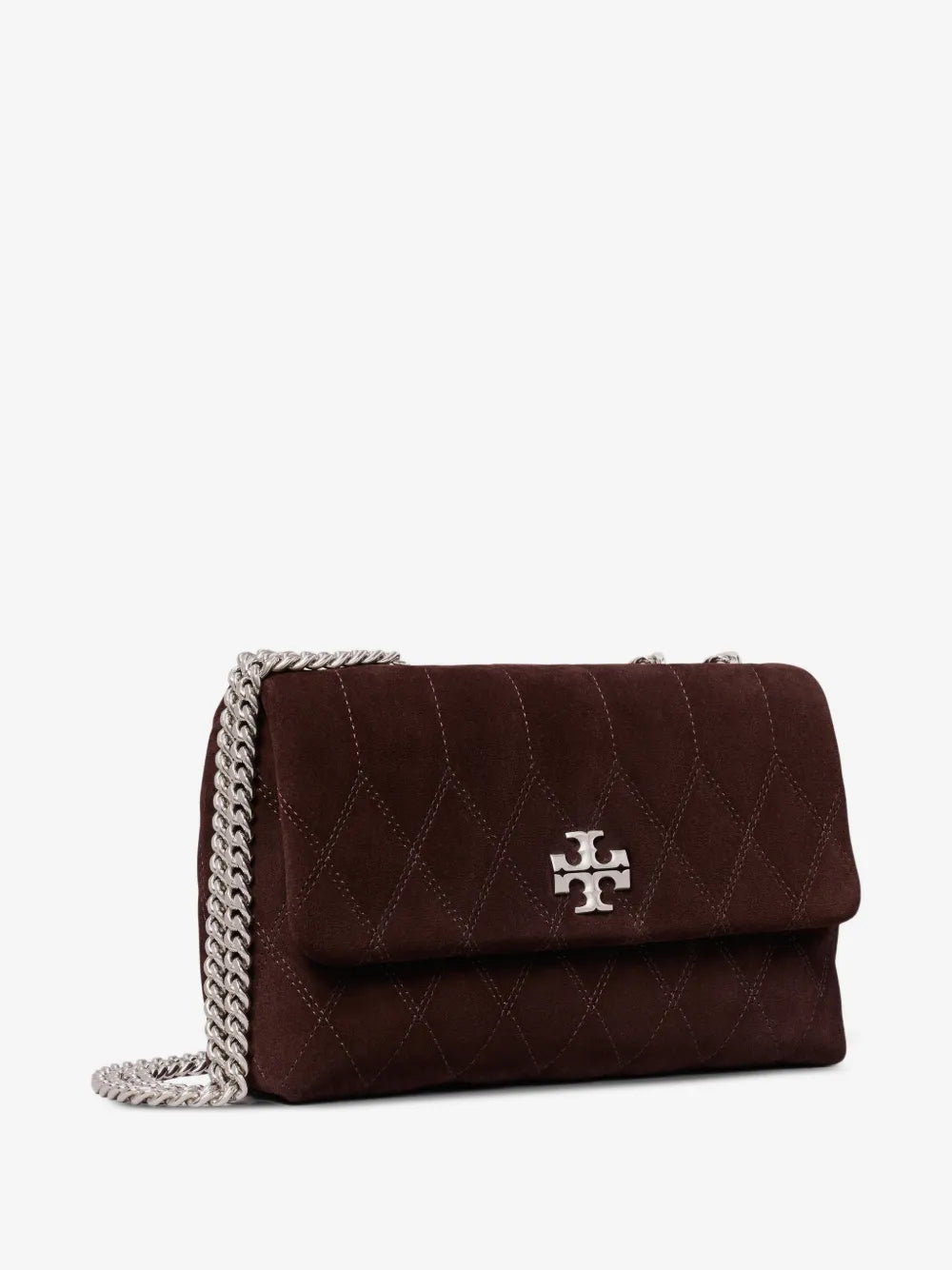 Tory Burch small Kira quilt suede shoulder bag