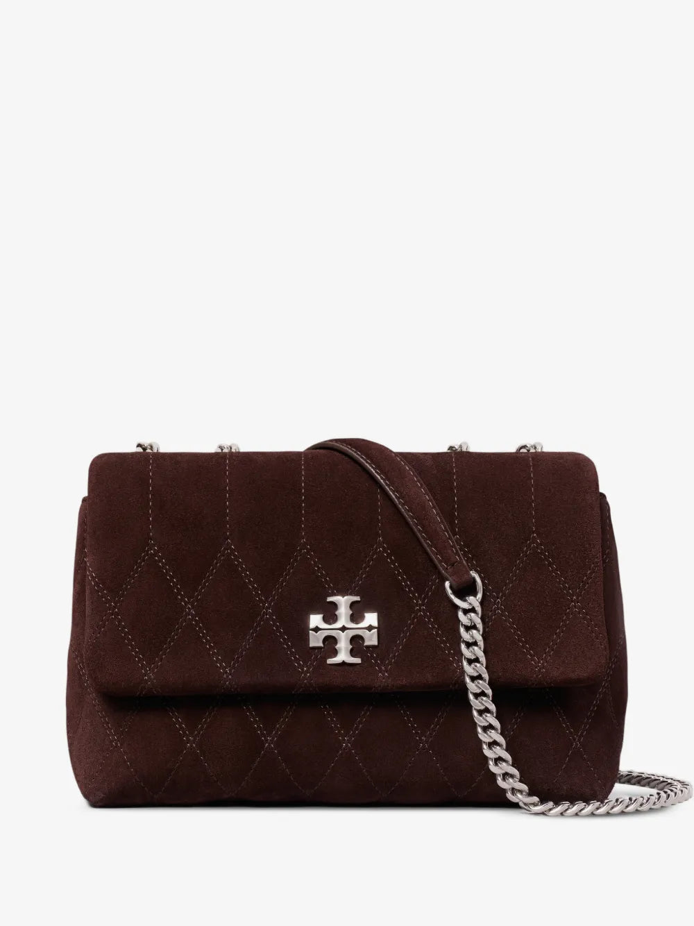 Tory Burch small Kira quilt suede shoulder bag