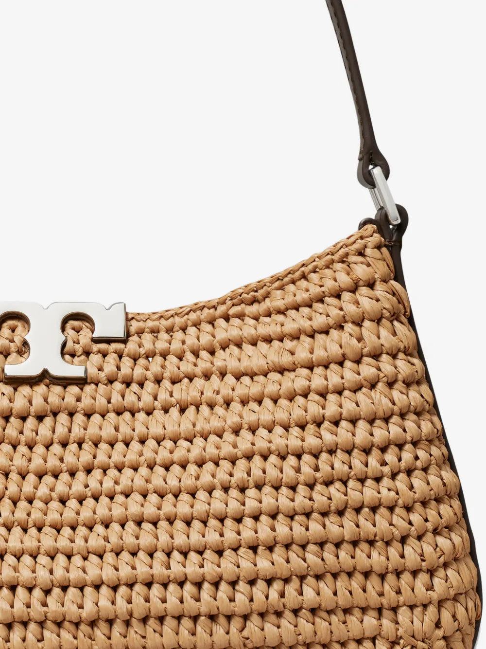 Tory Burch Eleanor raffia slim shoulder bag