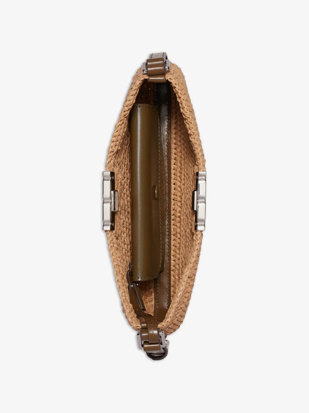 Tory Burch Eleanor raffia slim shoulder bag