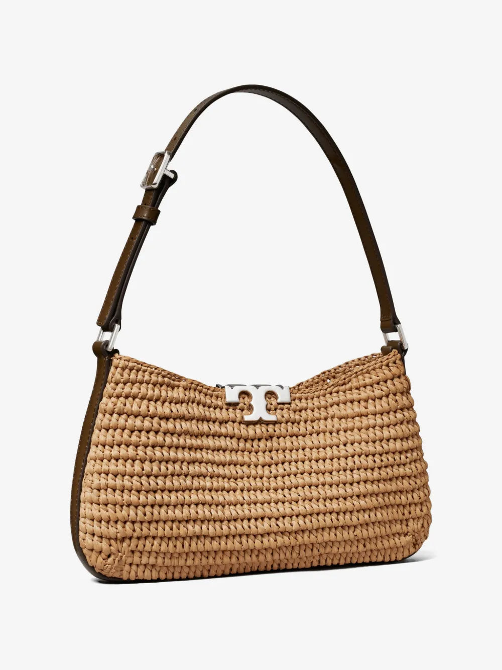 Tory Burch Eleanor raffia slim shoulder bag