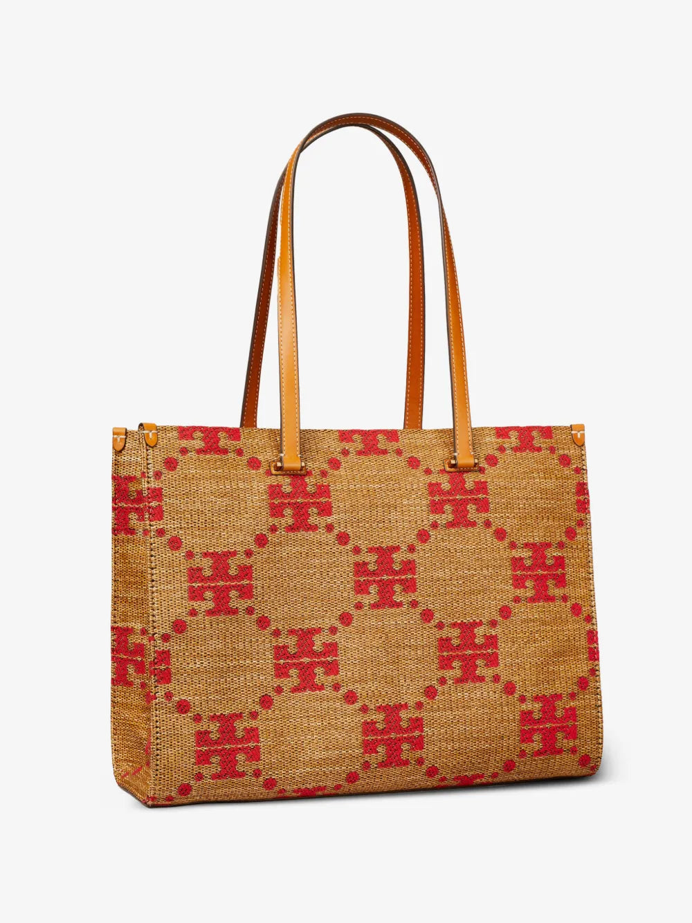 Tory Burch T Monogram woven tote bag