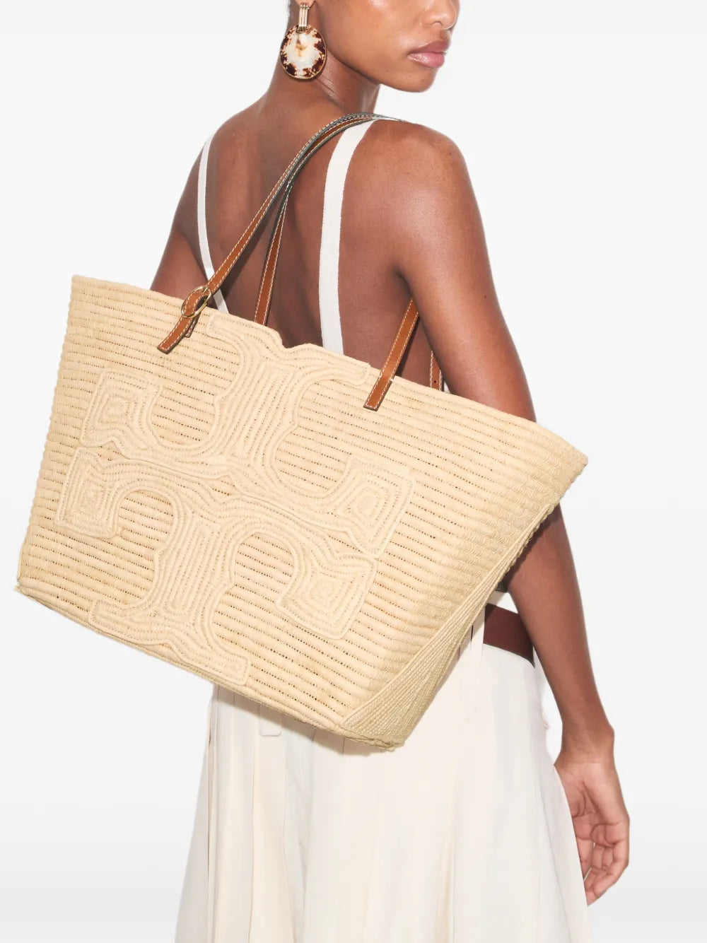 Tory Burch x Doum For Women large Ella logo-patch tote bag