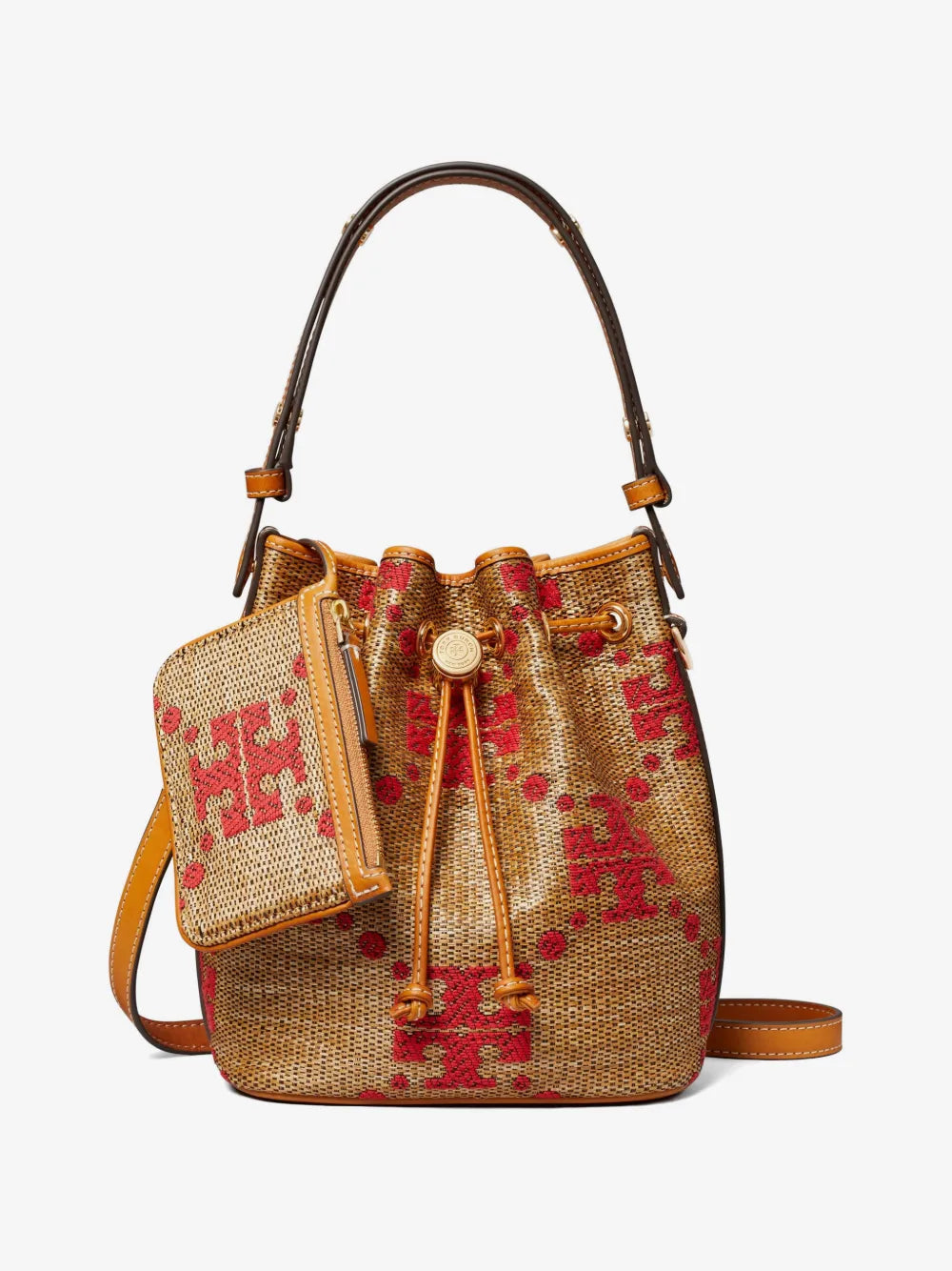 Tory Burch T-Monogram woven bucket bag