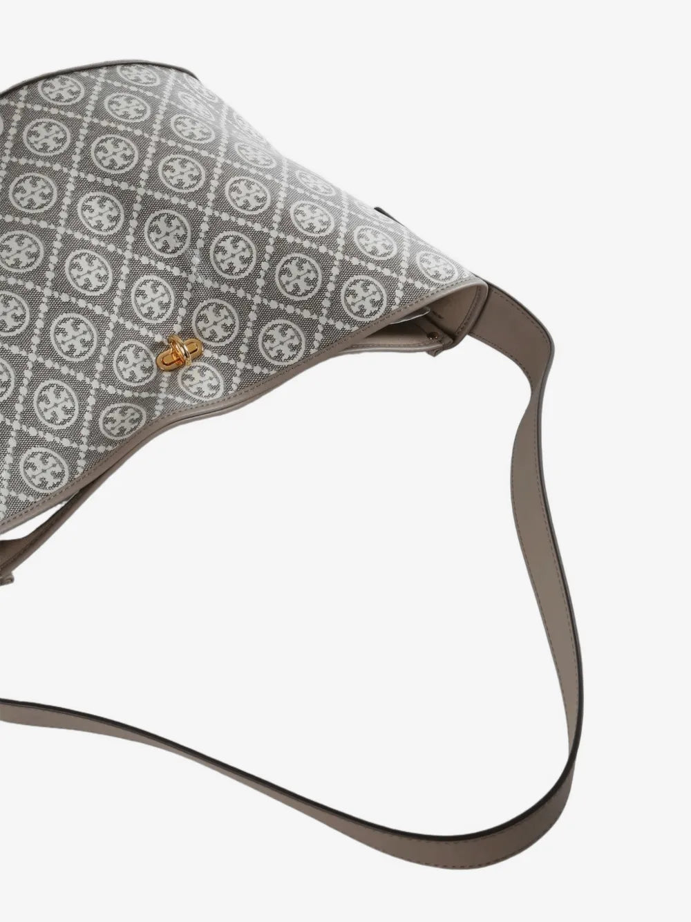 Tory Burch T-Monogram coated jacquard lock slim bucket bag