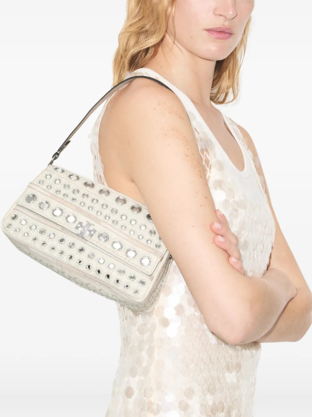 Tory Burch small Charlie embellished shoulder bag