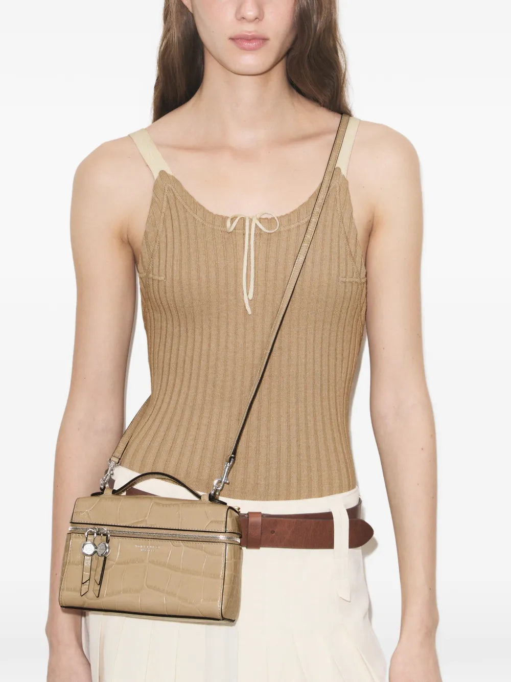 Tory Burch Romy croc-effect mini bag