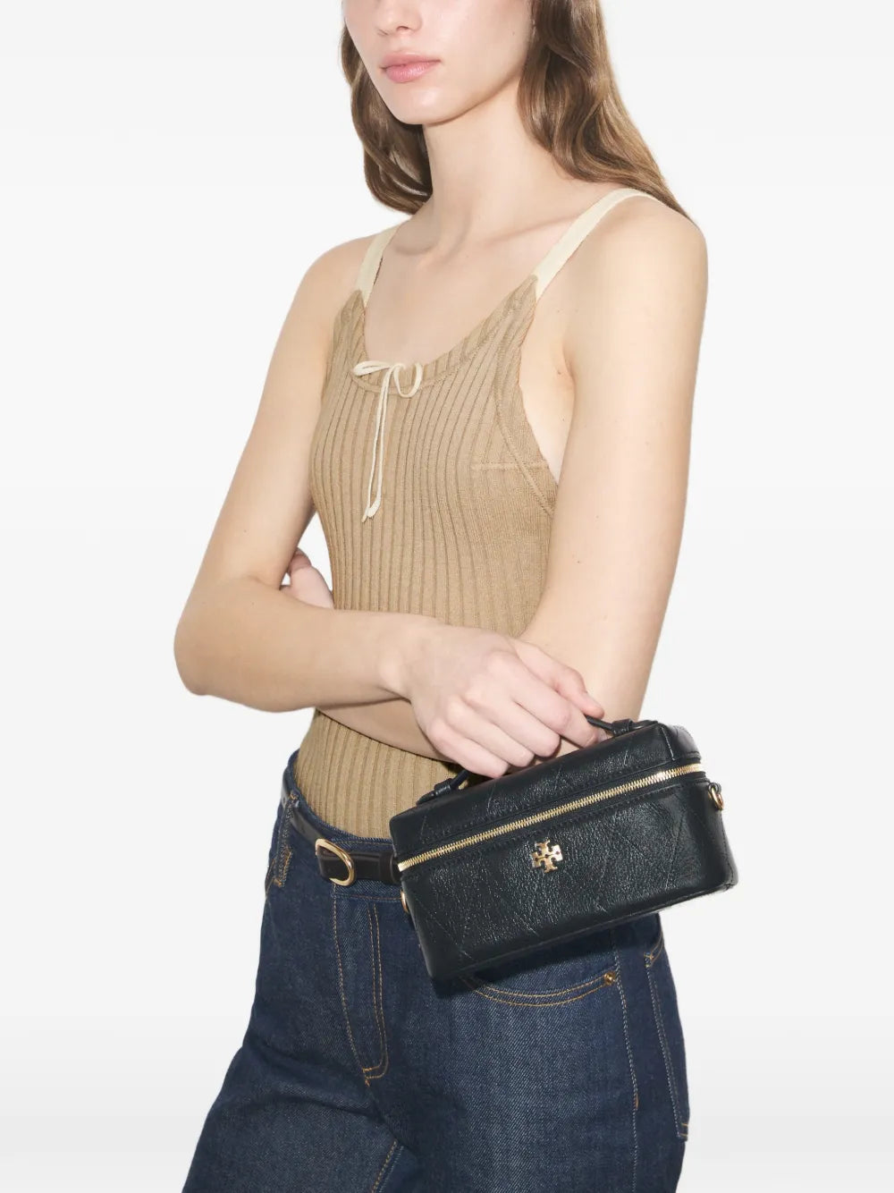 Tory Burch Charlie quilted leather mini bag