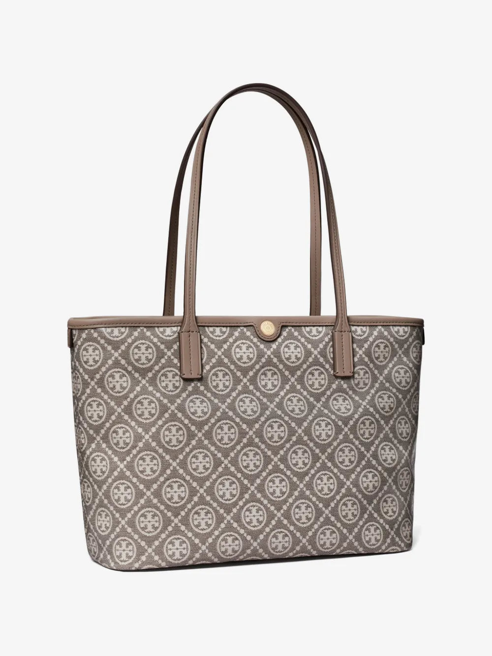 Tory Burch T Monogram coated jacquard small zip tote bag