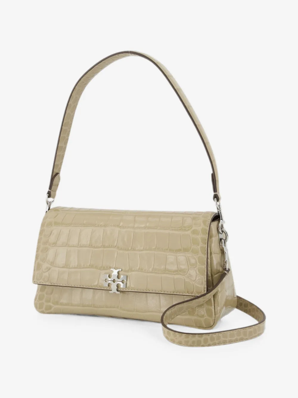 Tory Burch small Charlie croc-embossed shoulder bag