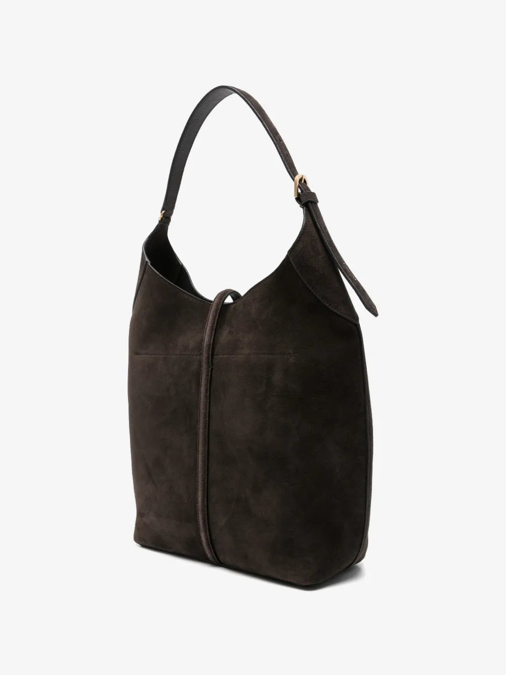 DeMellier large Siena padlock-detail suede shoulder bag