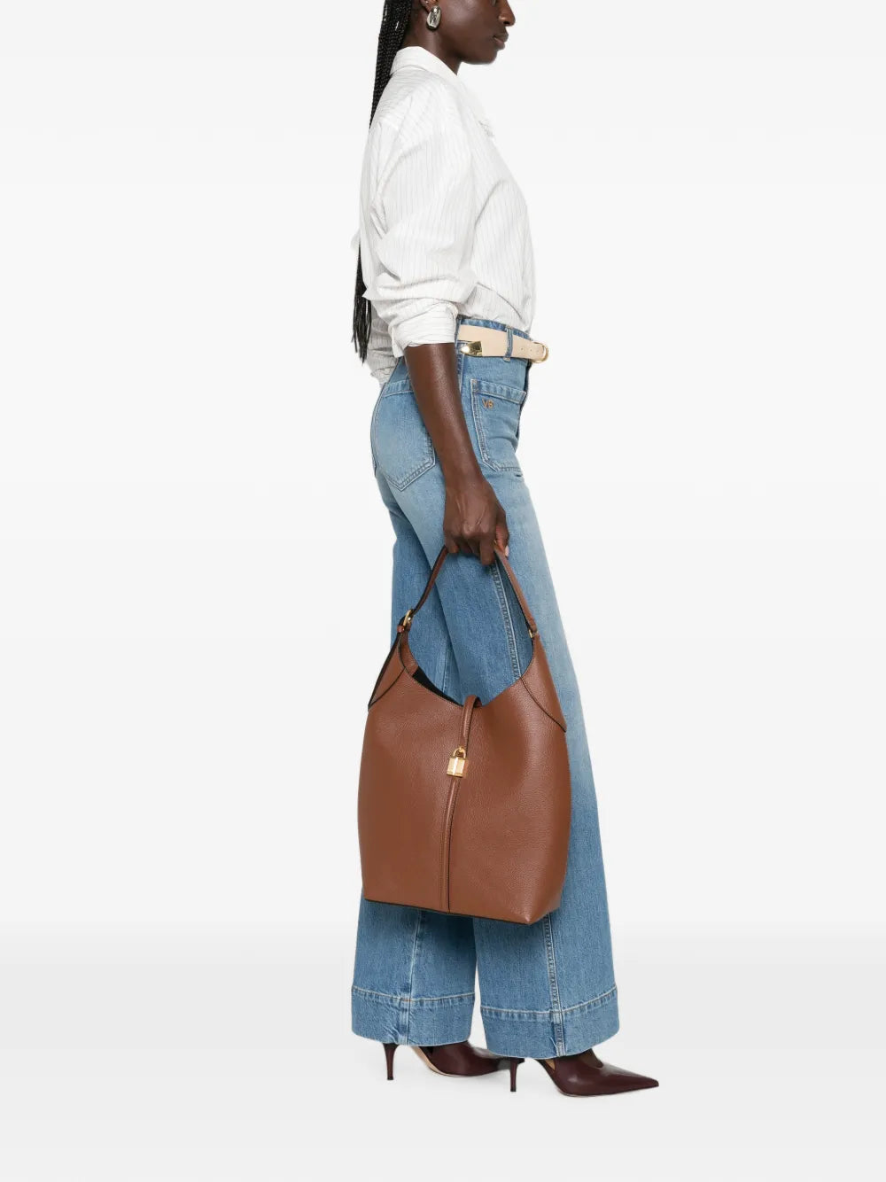 DeMellier large Siena leather shoulder bag