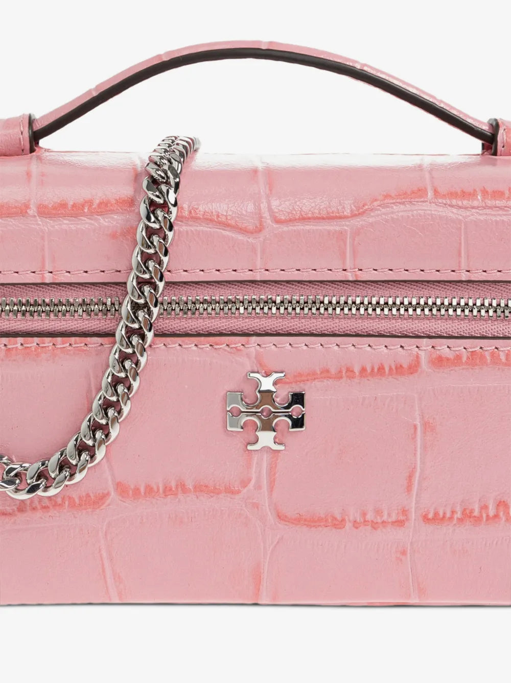 Tory Burch mini Charlie croc-embossed vanity case esat-west bag