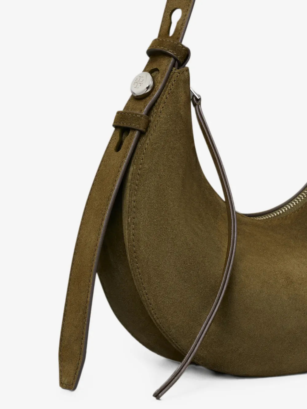 Tory Burch Romy suede half moon bag