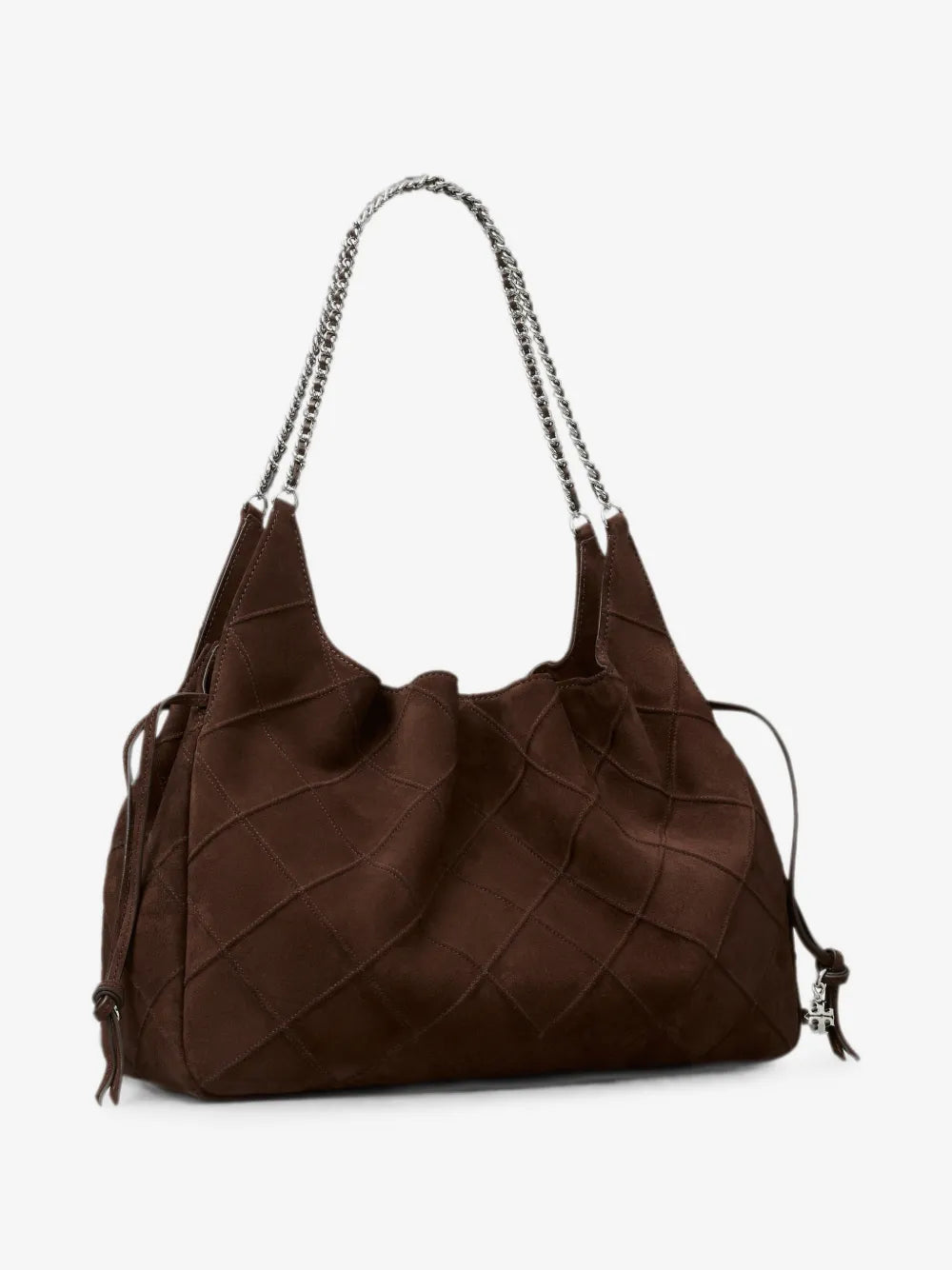 Tory Burch large Fleming suede tote
