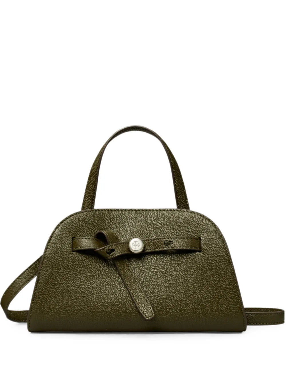 Tory Burch logo-plaque grained-leather tote bag