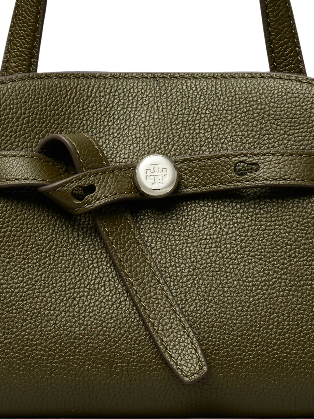 Tory Burch logo-plaque grained-leather tote bag