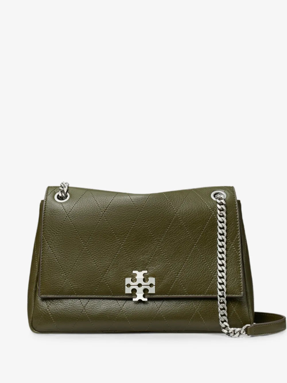 Tory Burch medium quilted logo-plaque shoulder bag