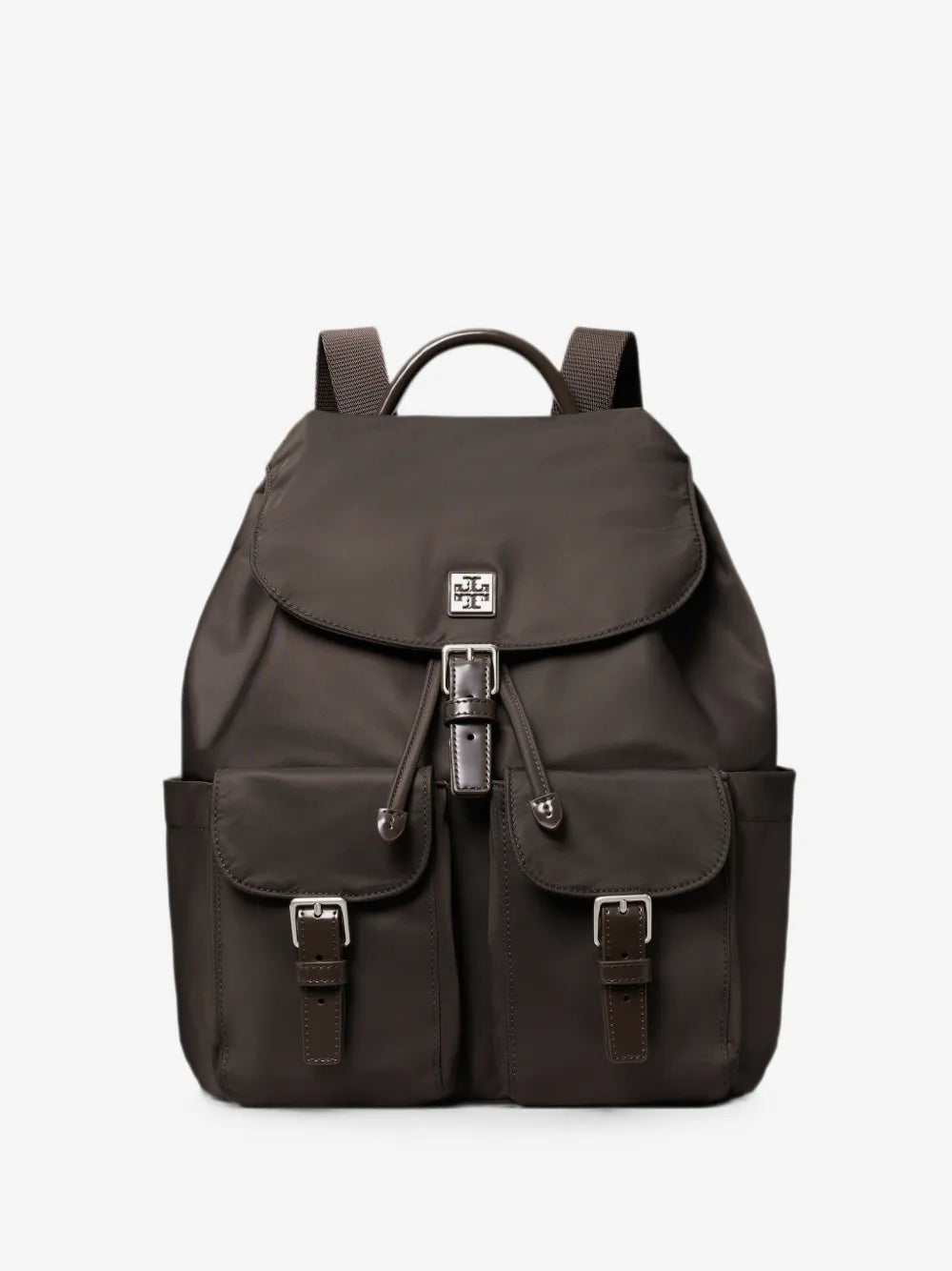Tory Burch Virginia buckle-detail logo-plaque backpack