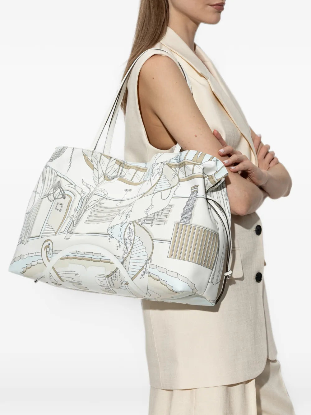 Tory Burch large Ella drawstring tote bag
