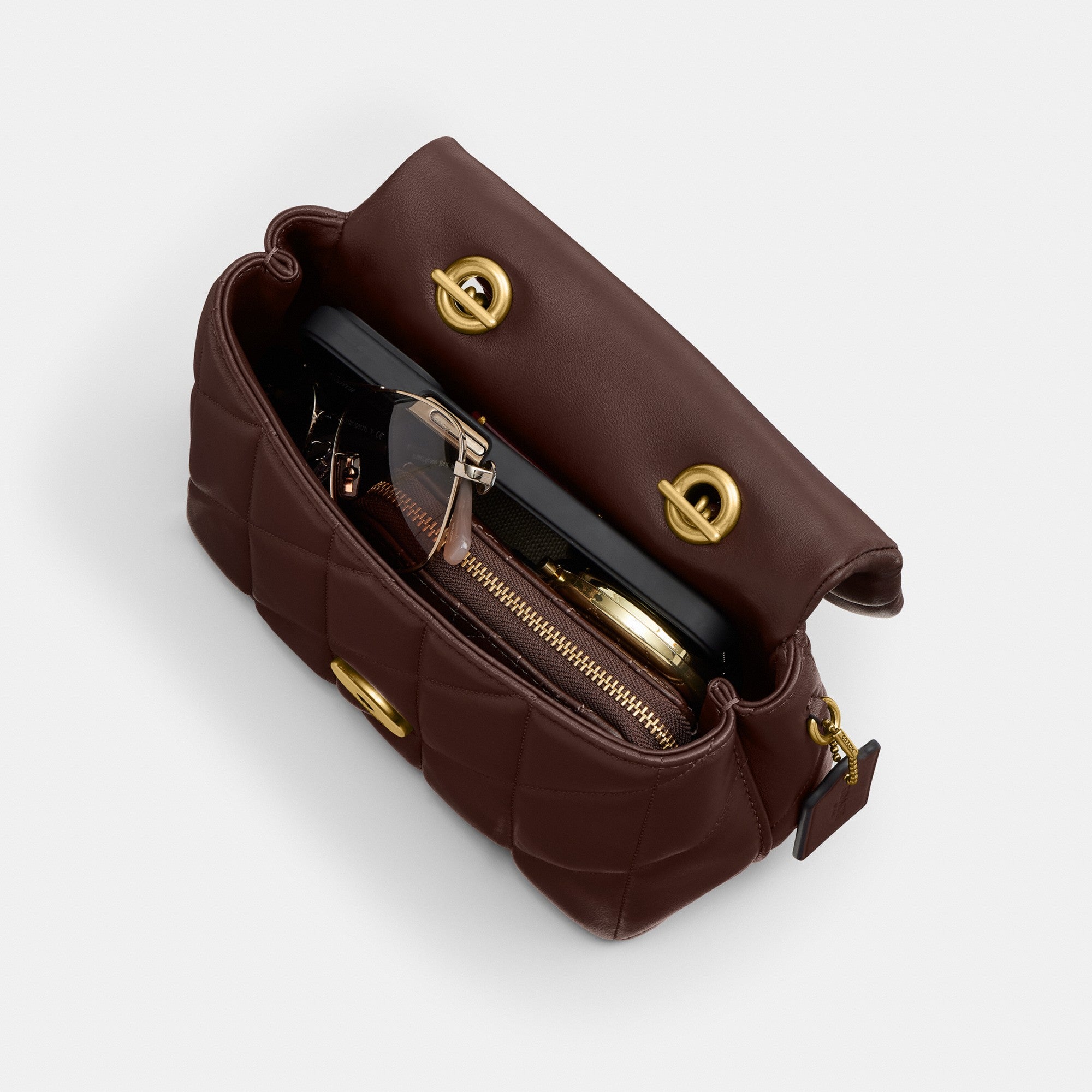 Tabby Top Handle Bag With Quilting