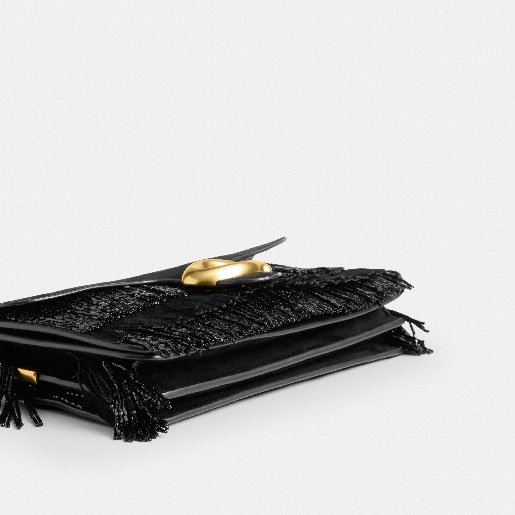 Tabby Shoulder Bag 26 With Crystal Beaded Fringe