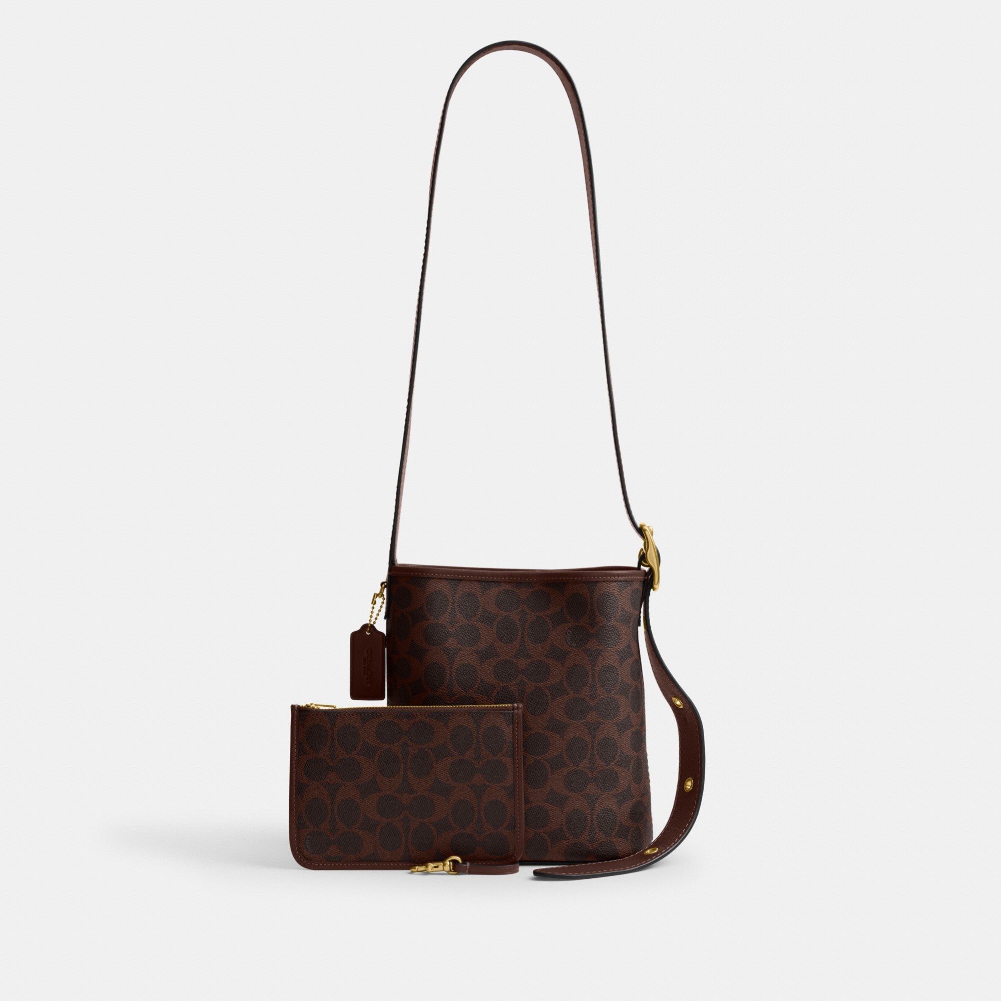Bleecker Bucket Bag 21 In Signature Canvas