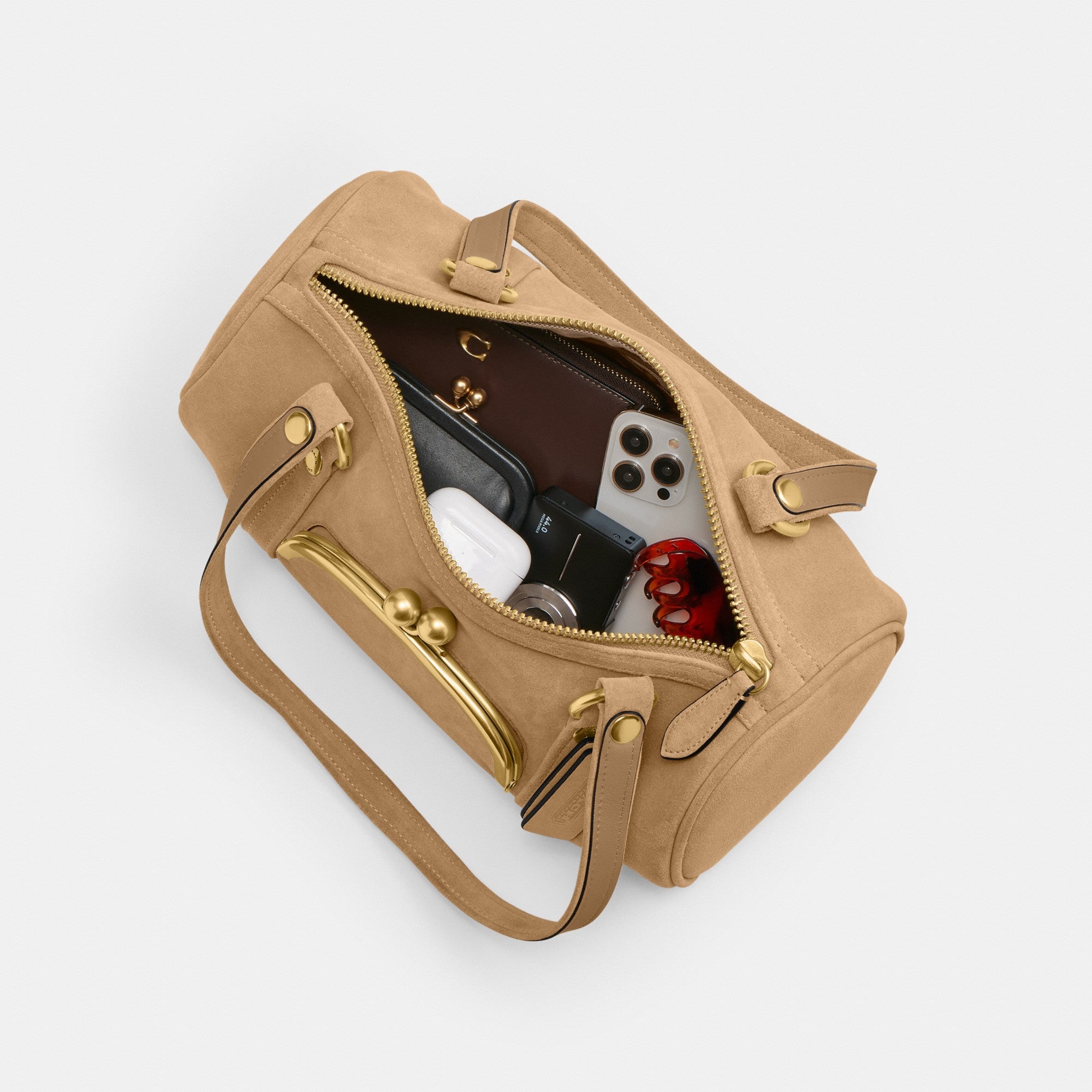 Kisslock Barrel Bag