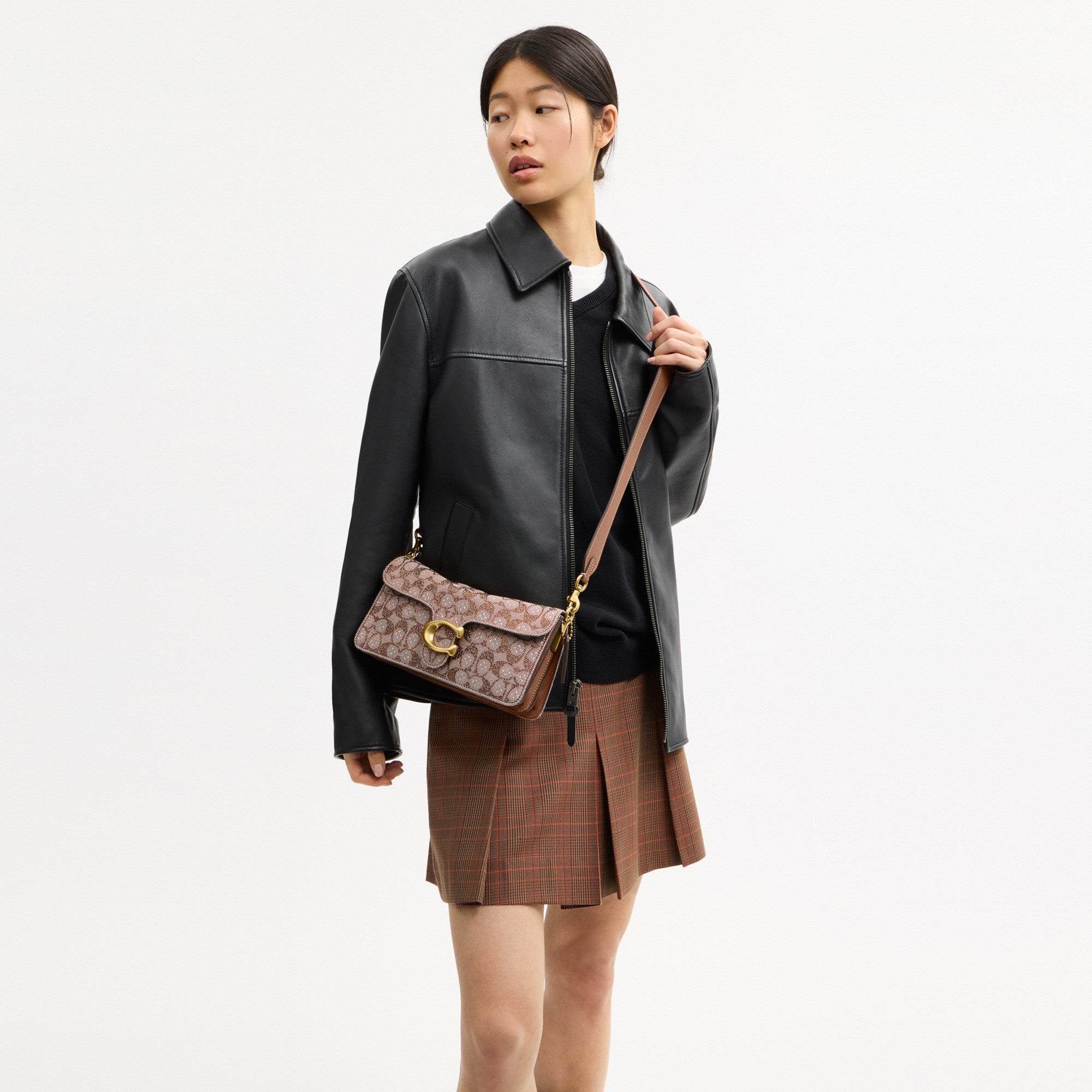 Tabby Shoulder Bag 26 In Crystal Signature Jacquard