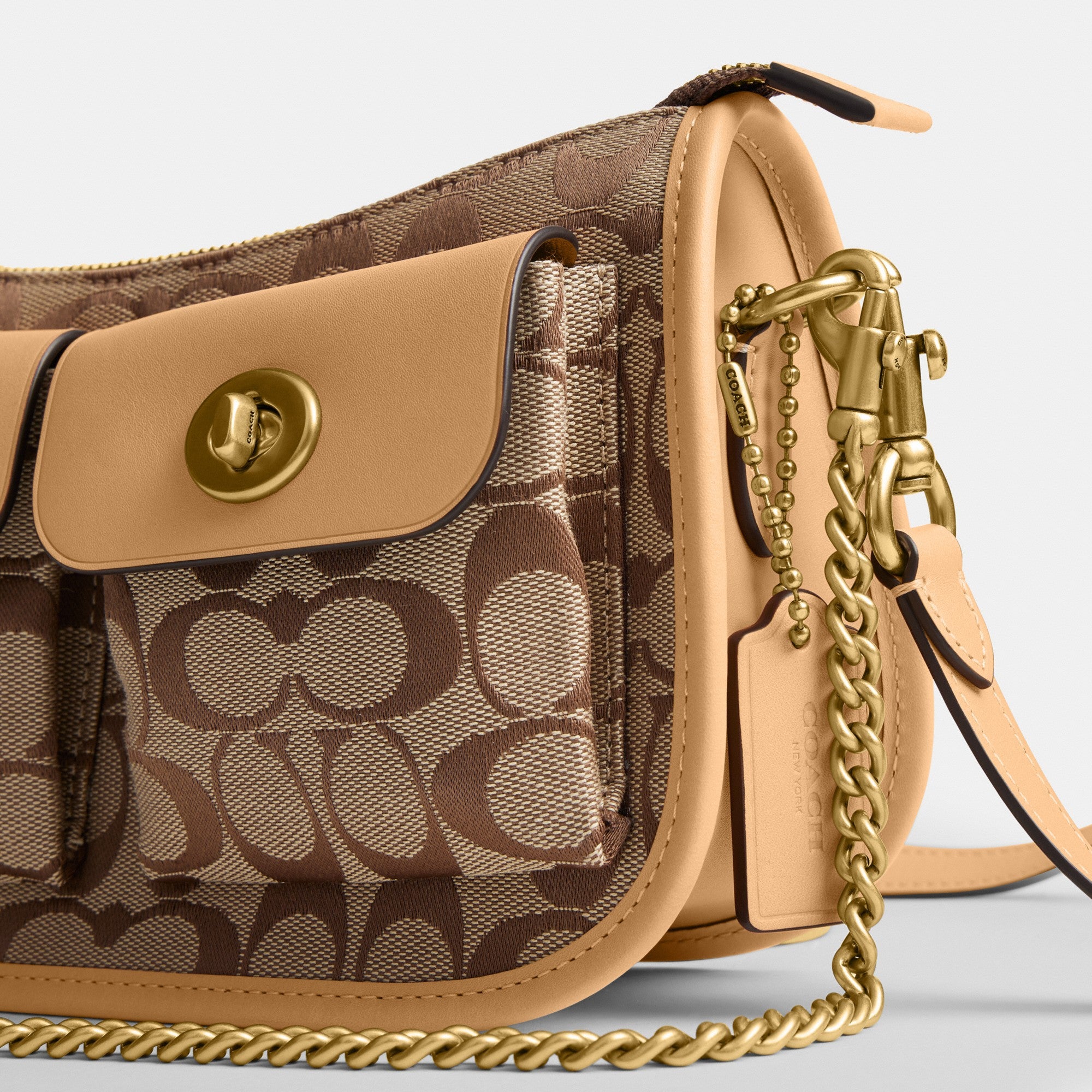 Twin Turnlock Waverly Bag In Signature Jacquard