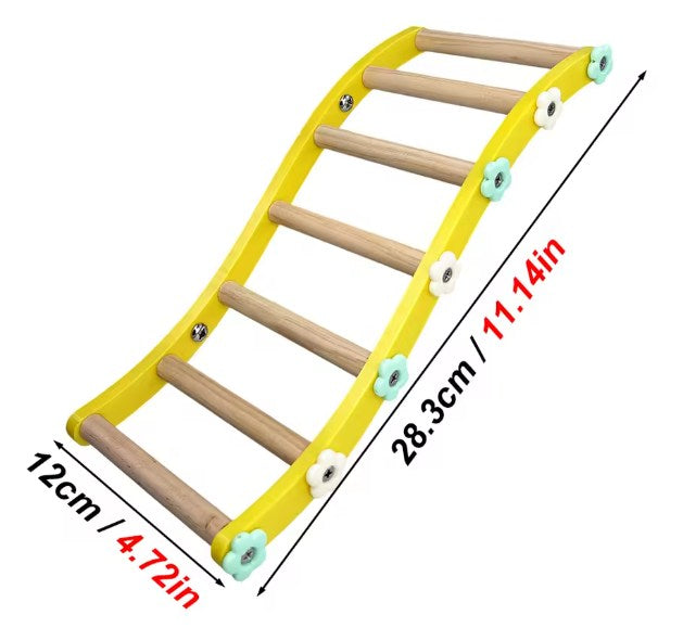 Parrot Climbing Ladder Bird Flower Bridge Budgies Cockatiel Parakeet Lovebird Enrichment Boredom Relief Cage Decor Standing Toy